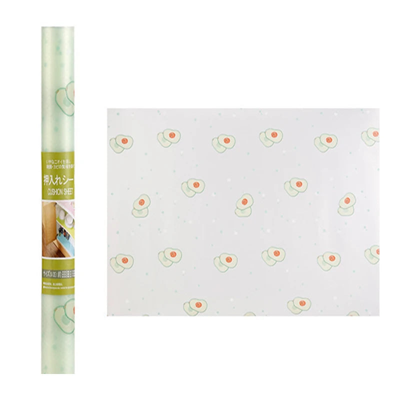 Kitchen Non-slip Shelf Drawer Liner Printed Cupboard Refrigerator Washable Oil-proof Mat Household Cabinet Placemat